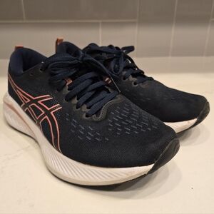 ASICS Gel Excite 10 Women's Navy and Pink Running Shoes, Size 8